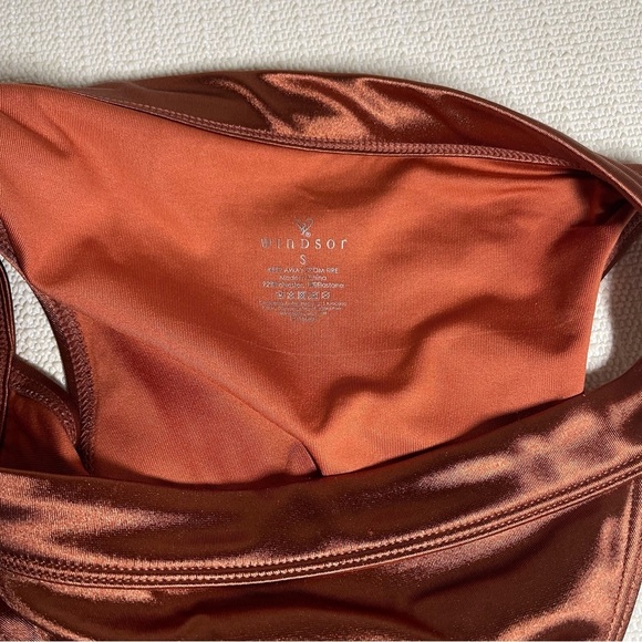 Windsor Copper/Orange Two Piece Swimsuit Bikini Size Small - Picture 6 of 7